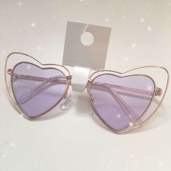 Forever 21 Accessories - Purple Heart Shaped Sunglasses